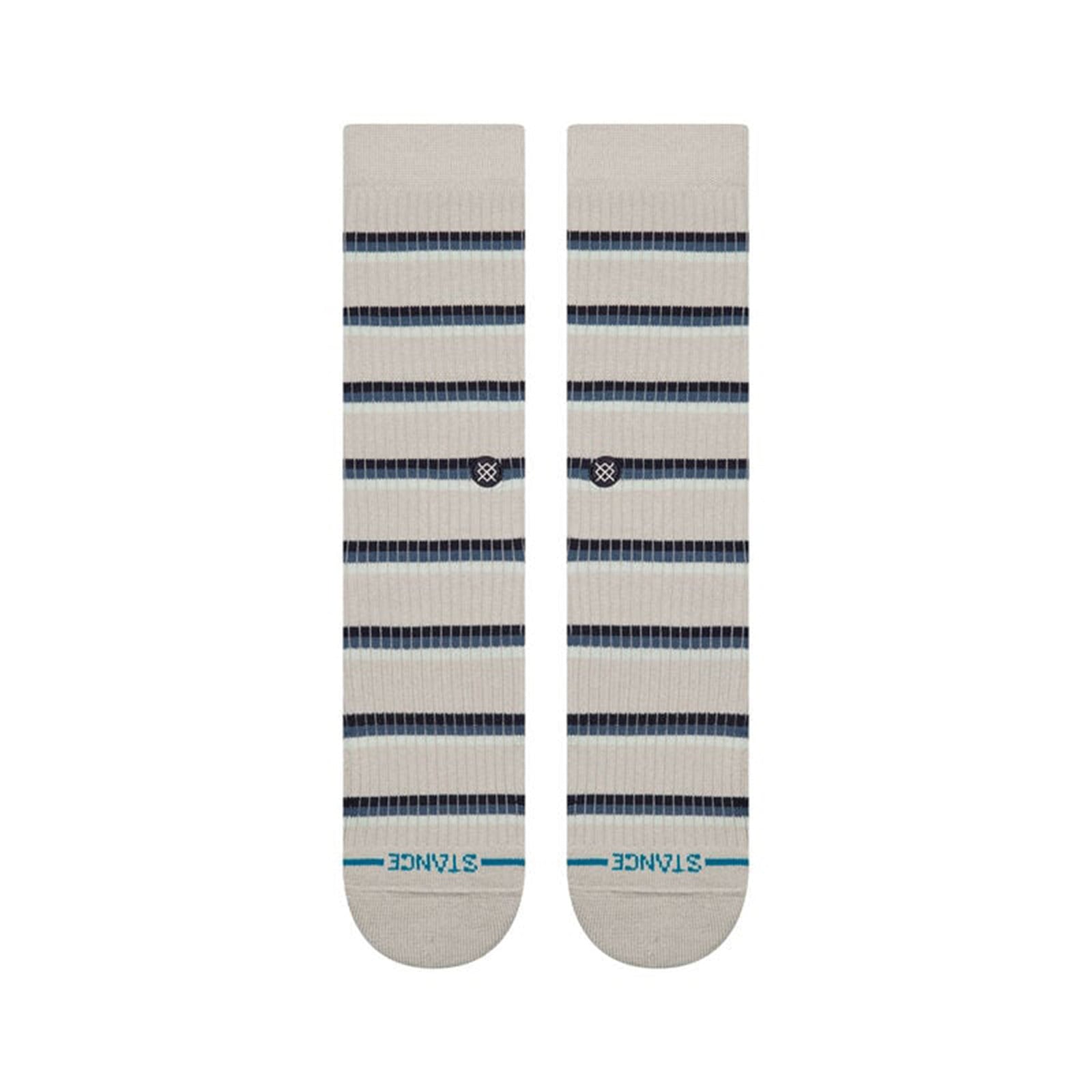 Multistripe Ribbed Crew Socks Grey - Image 2