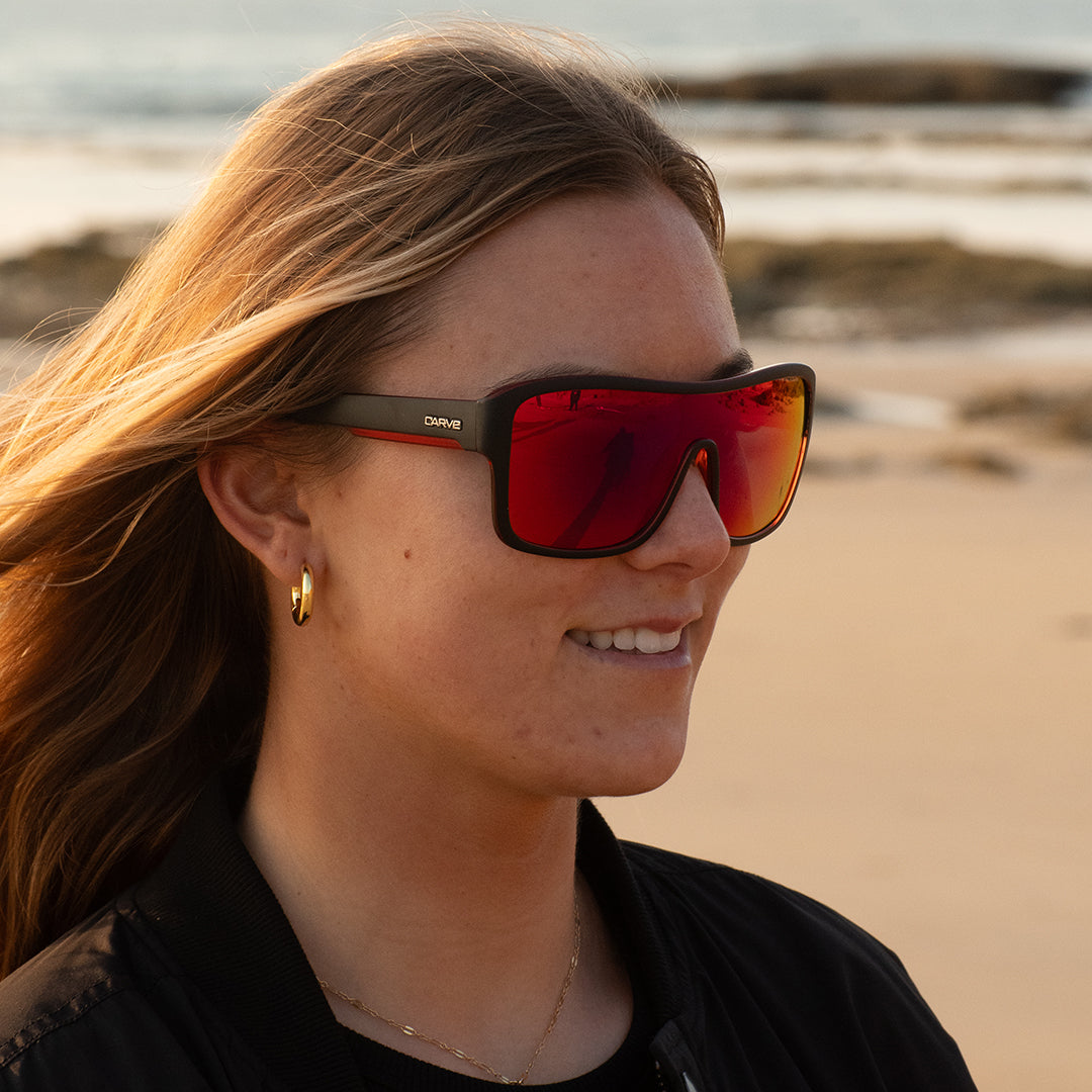 Anchor Beard Gloss Black Outer Frame Orange Crystal inner Trims, Orange Lens - Image 5