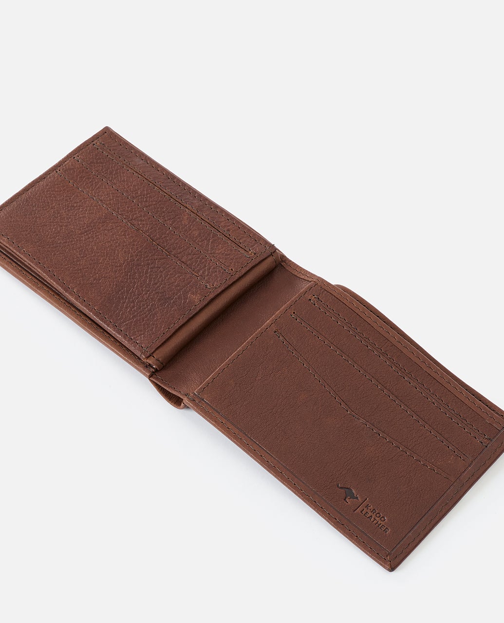 K-Roo RFID Slim Zf Leather Wallet Brown - Image 6