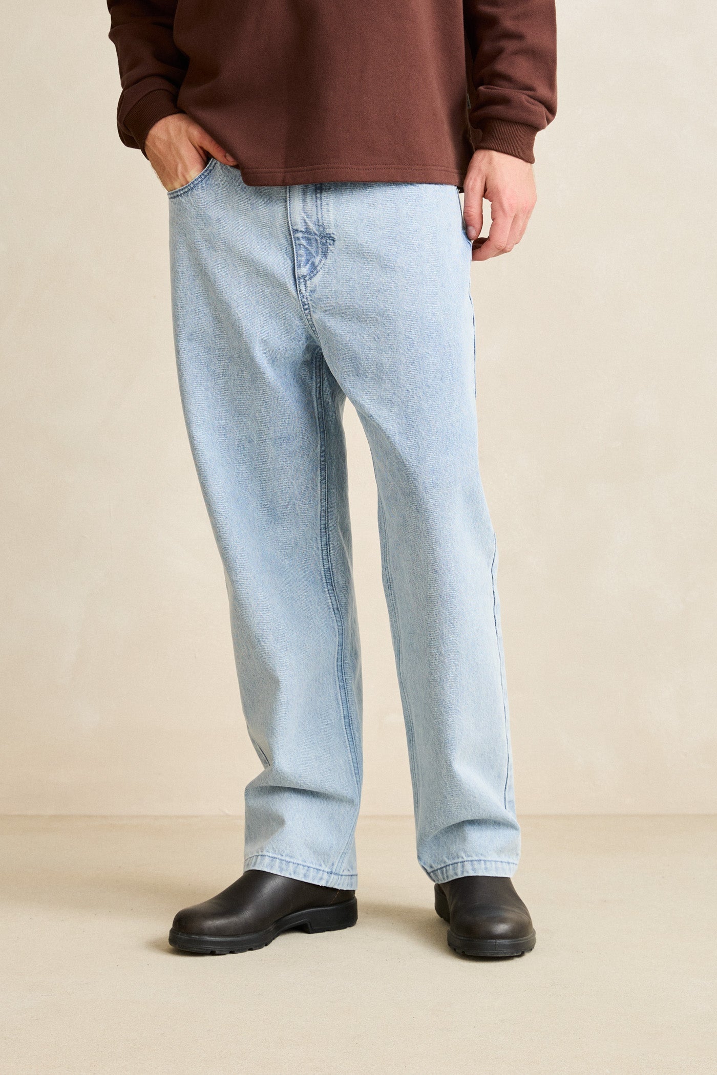 Relaxed Heavywash Jean Light Blue Light Blue - Image 5