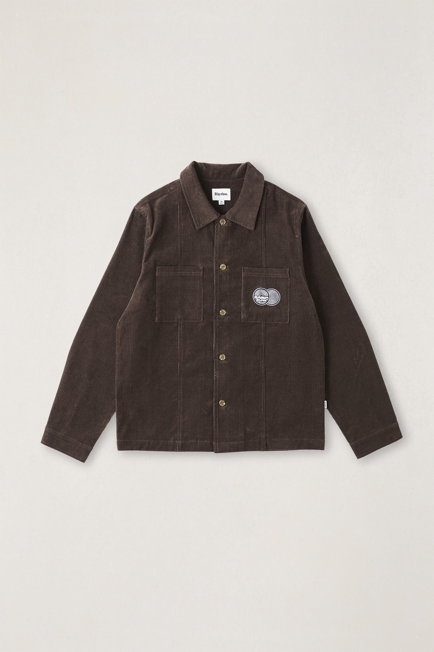 Mens Broadcast Cord Overshirt Chocolate - Image 1