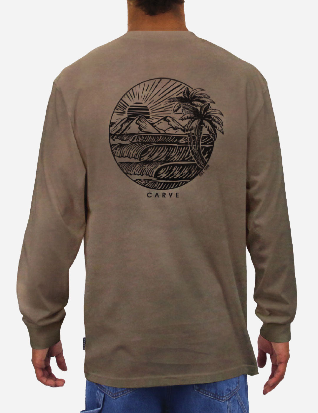 Mens Eventide Long Sleeve T Shirt Driftwood - Image 2