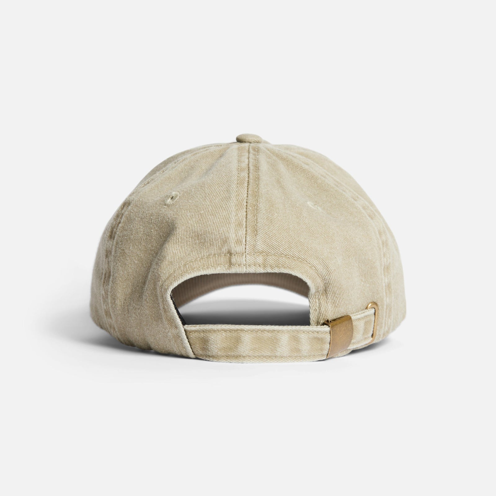 Mens Prewashed Canvas Strapback Beanie Sand - Image 2