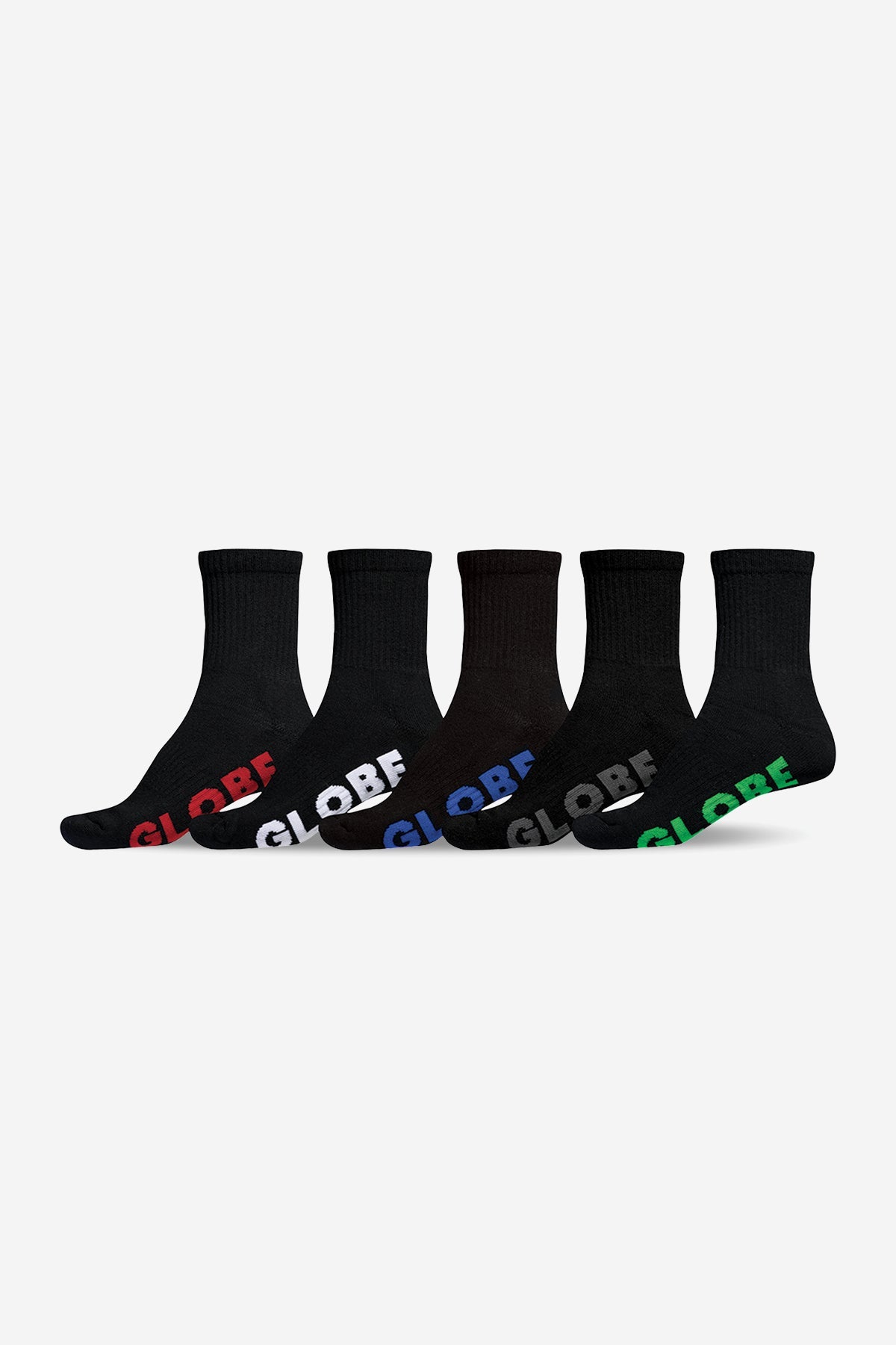 Large Stealth Crew Sock 5 Pack (12-15)