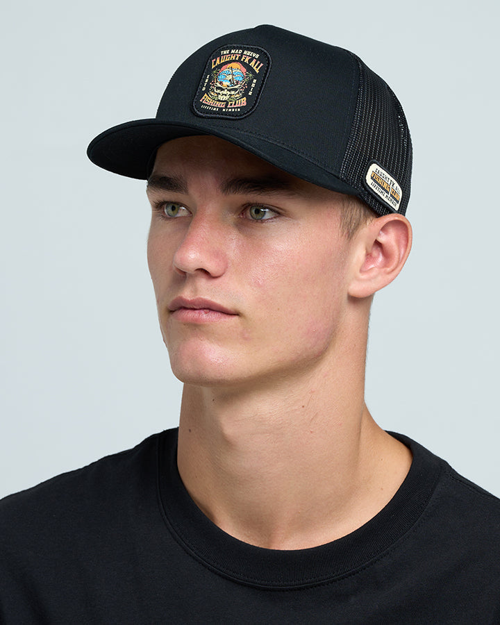 CAUGHT FK ALL SKULL TWILL TRUCKER
