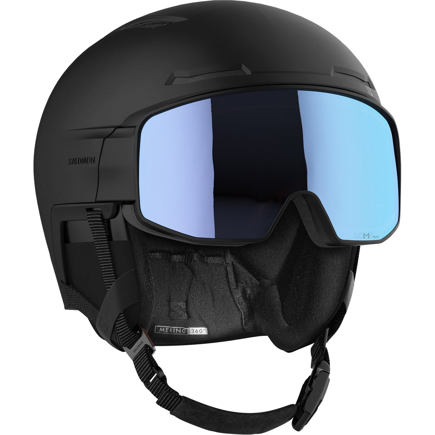 Driver Prime Sigma Photo MIPS Visor Snow Helmet Black - Sky Blue Visor