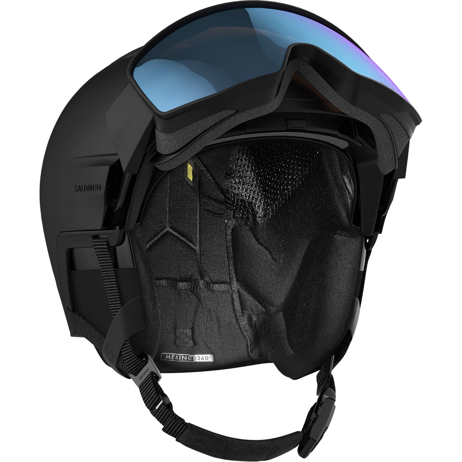 Driver Prime Sigma Photo MIPS Visor Snow Helmet Black - Sky Blue Visor