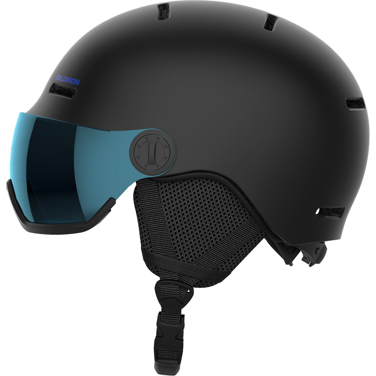 Orka Visor Snow Helmet Black - Blue Visor