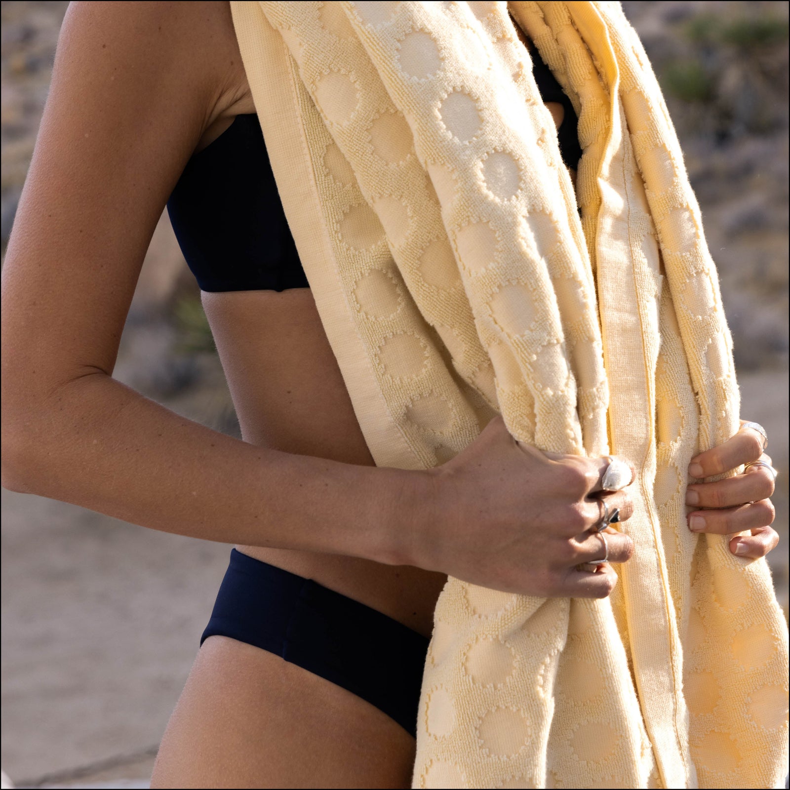 Mens Cali Towel Lemon - Image 4