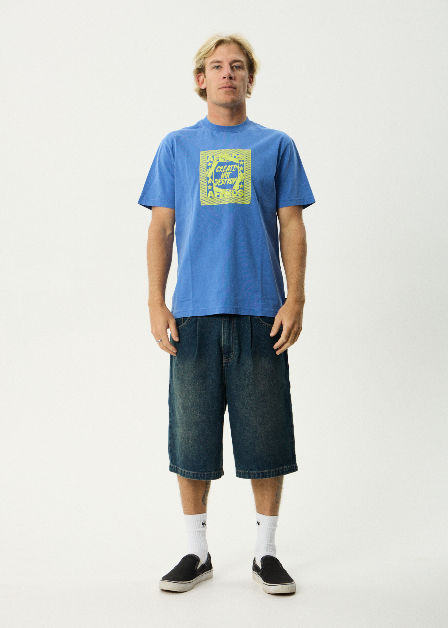 Mens Painter T Shirt Washed Marina - Image 6