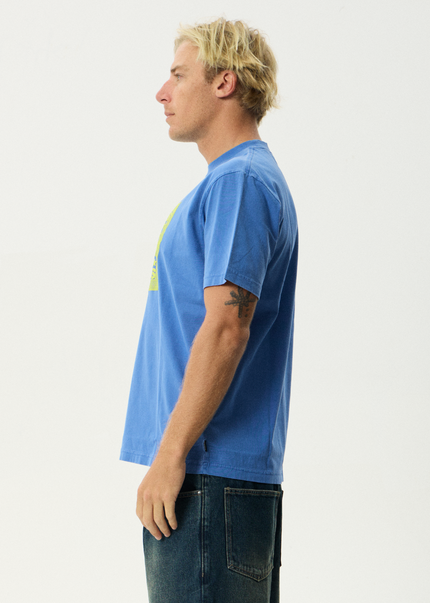 Mens Painter T Shirt Washed Marina - Image 3