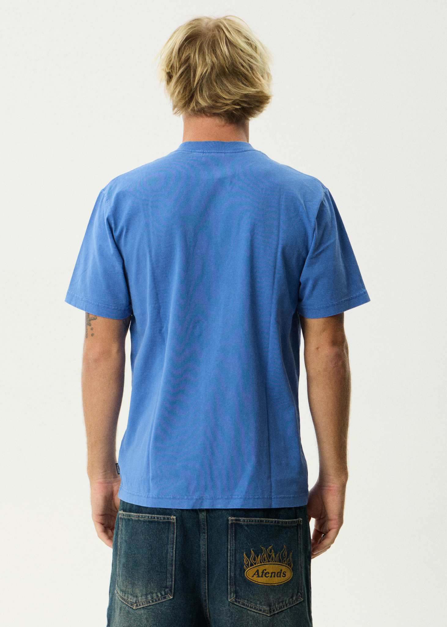 Mens Painter T Shirt Washed Marina - Image 4