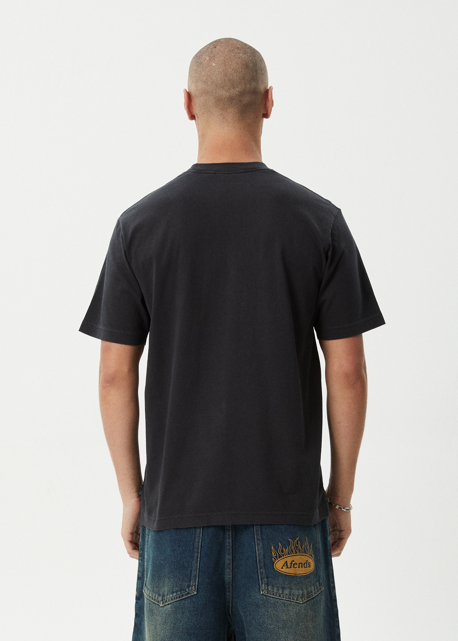 Mens Abiza T Shirt Stone Black - Image 9