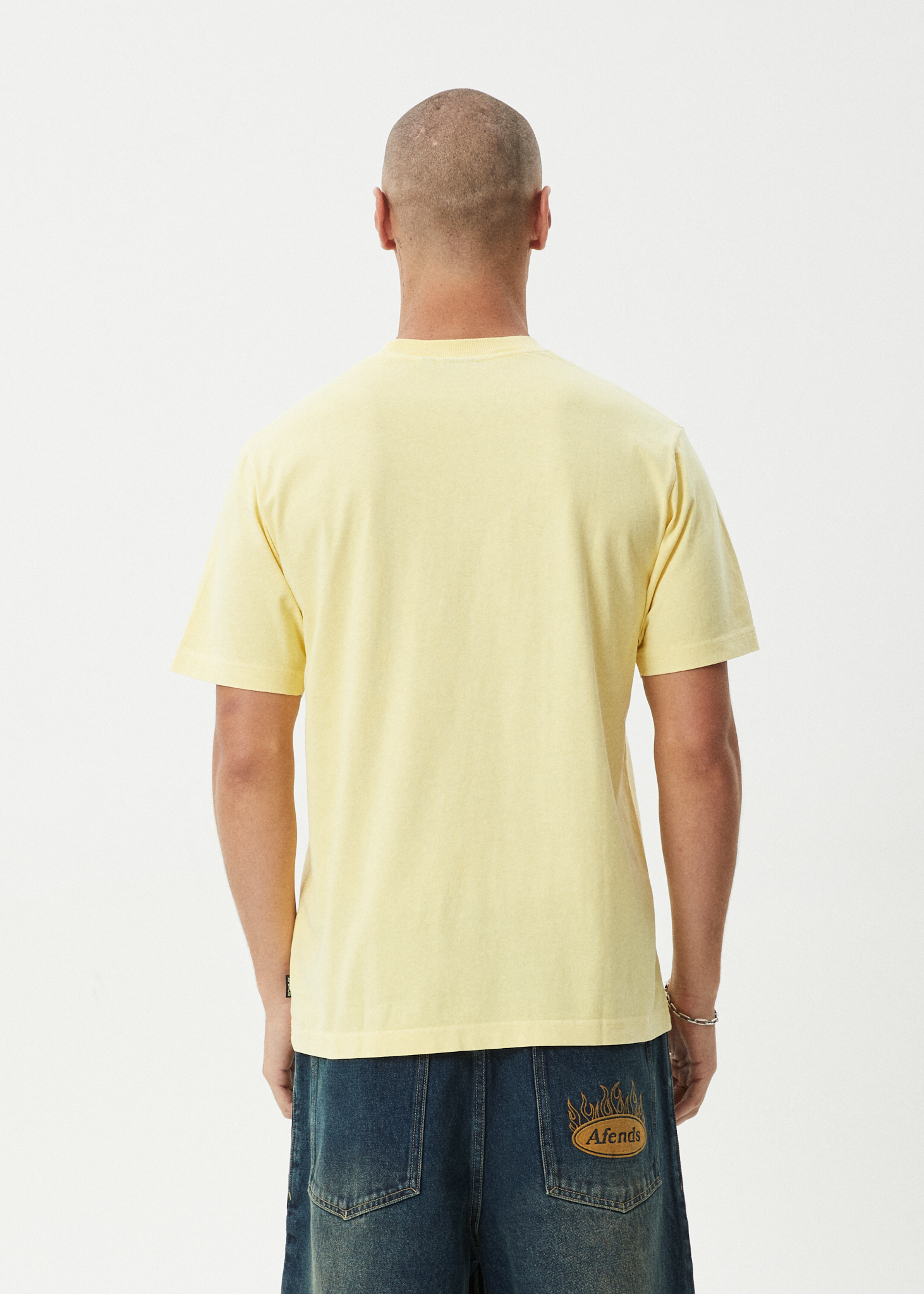 Mens Knock Knock T Shirt Washed Lemon - Image 7