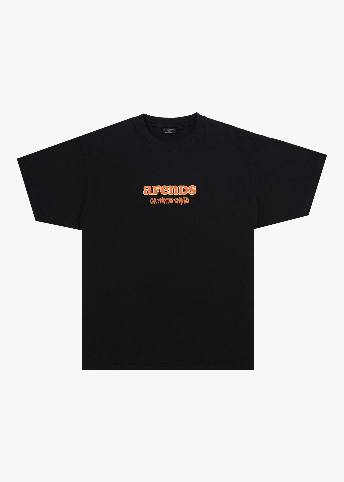 Mens Simple Times T Shirt Stone Black - Image 1
