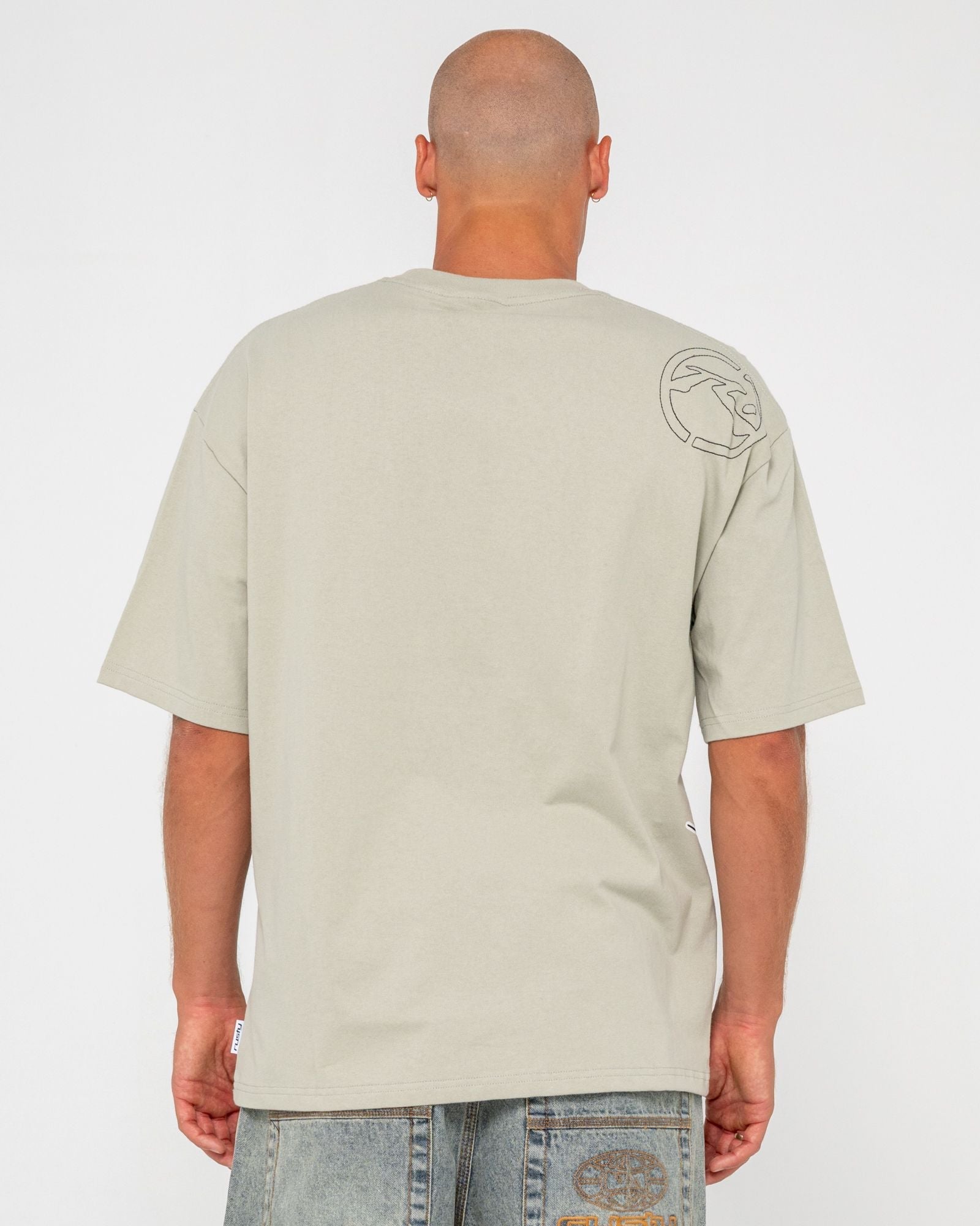 Mens Spraya T Shirt Abbey Stone - Image 3