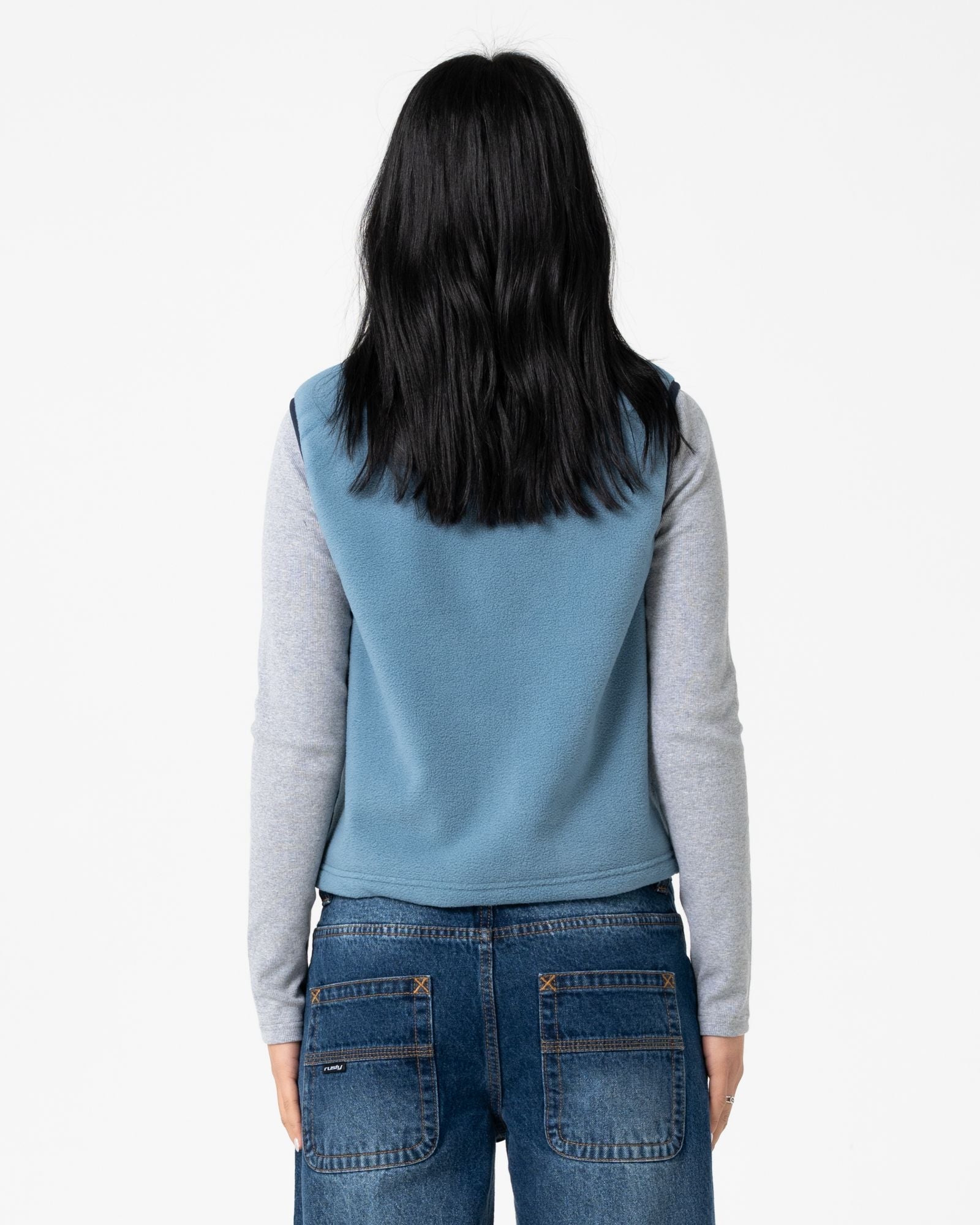 Womens Mr Cool Polar Fleece Vest Atlantic Blue - Image 4