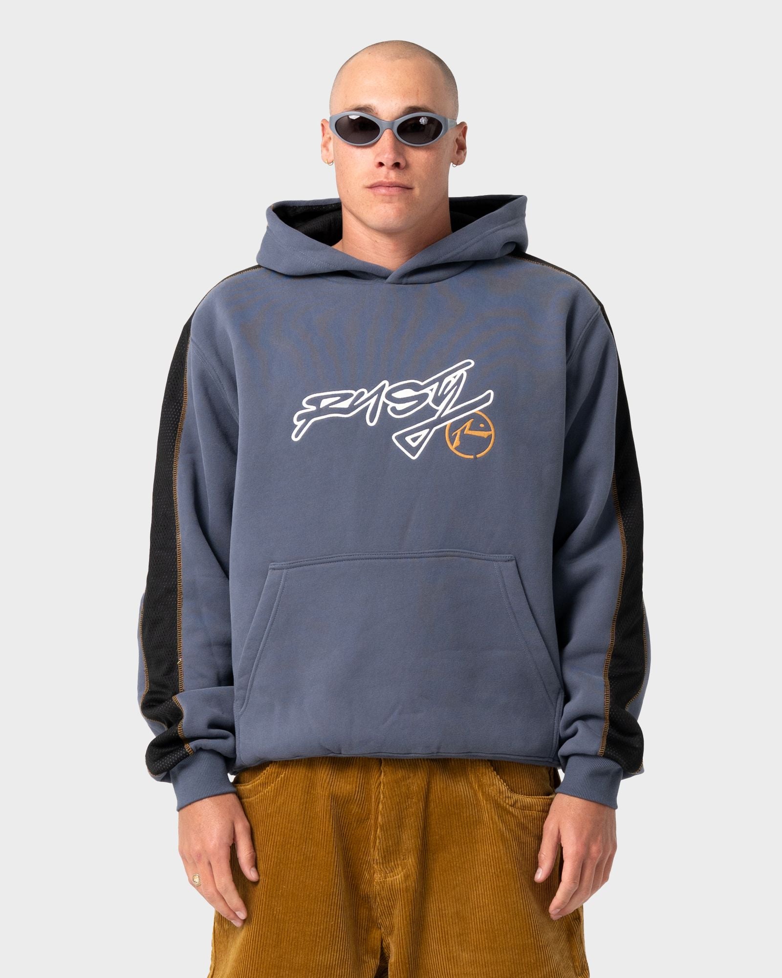 Mens Dine N Dash Hooded Jumper Steel - Image 2