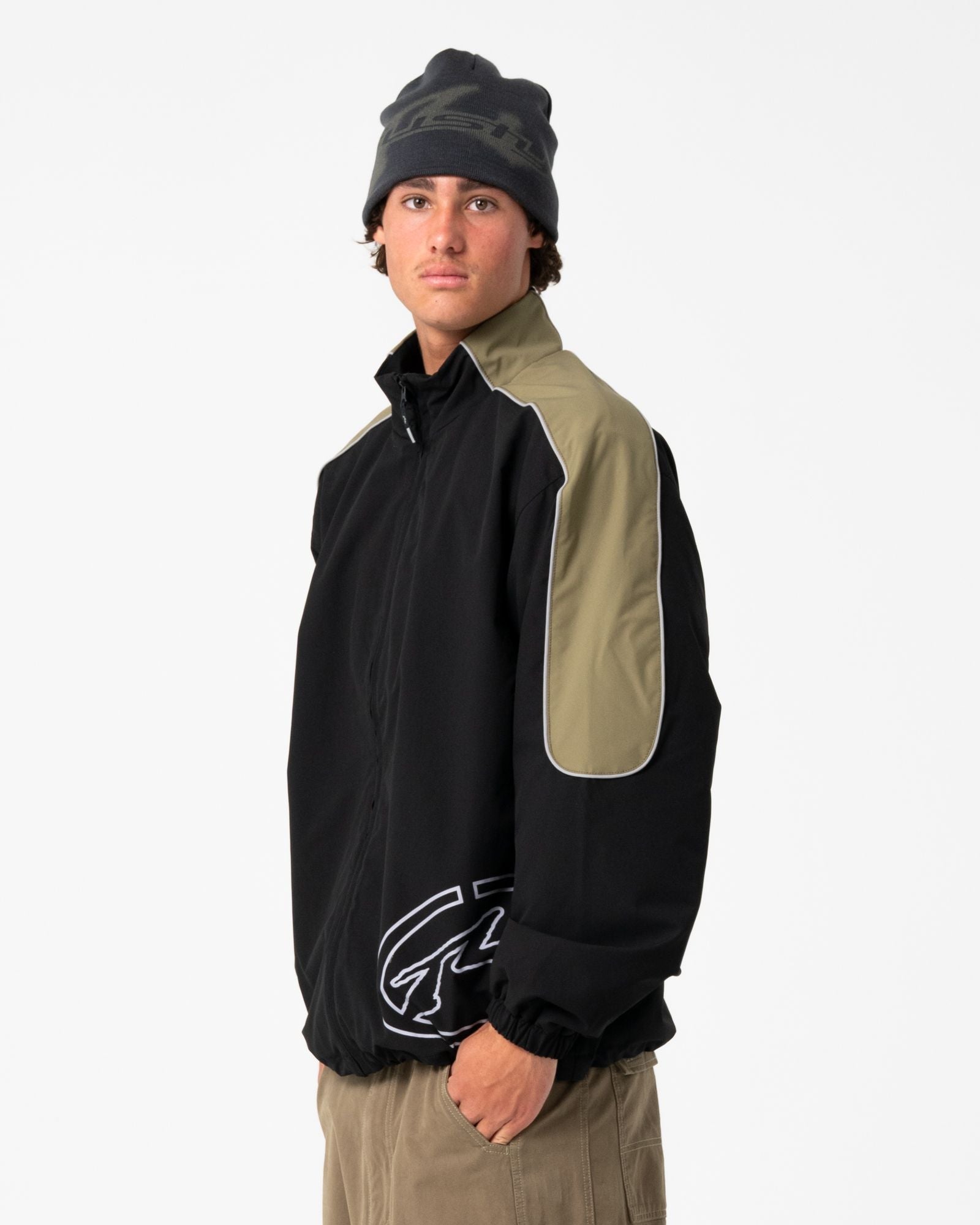 Mens Frontline Track Jacket Black - Image 6