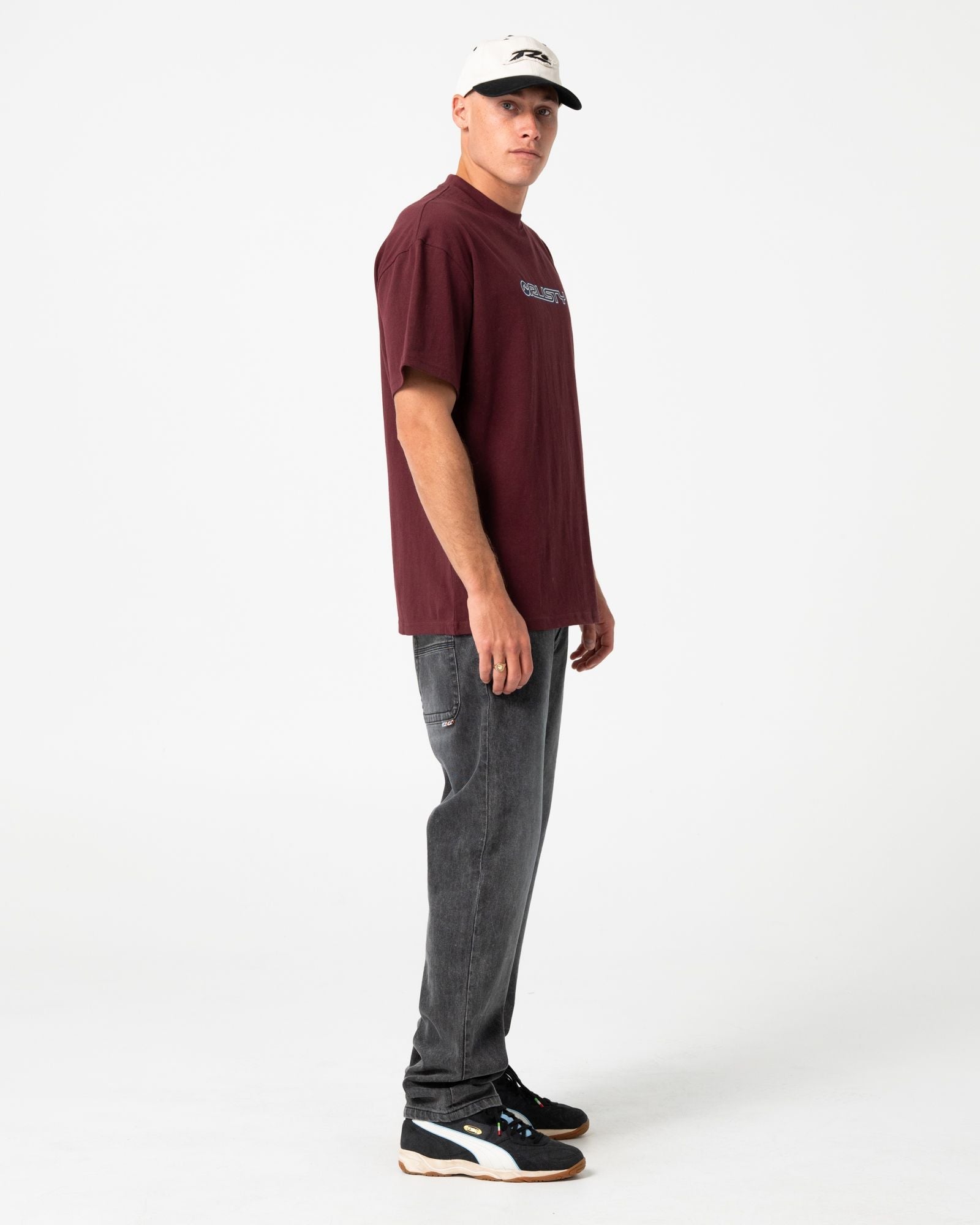 Mens Flip Daddy 2.0 T Shirt Burgundy - Image 4
