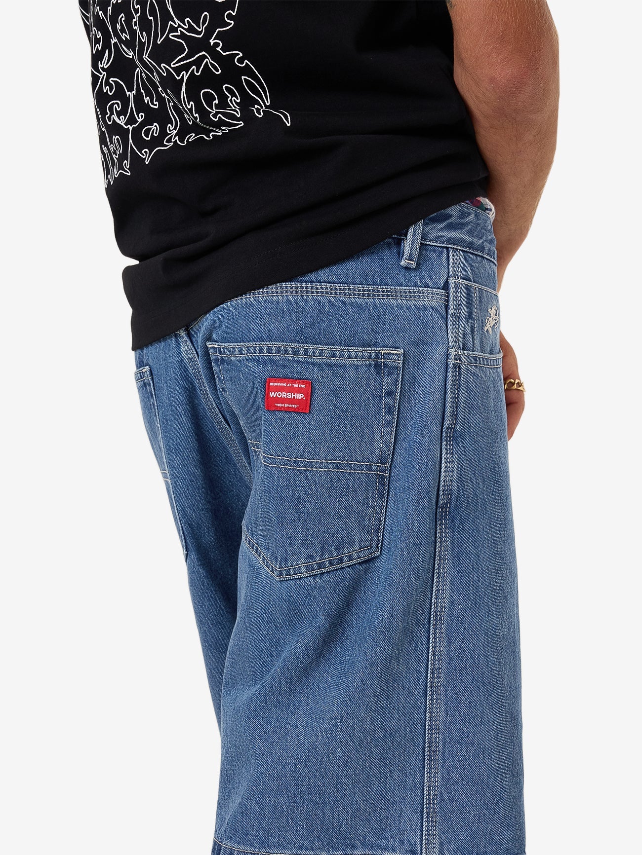 Big Dawg Jean Short - Sky High Blue