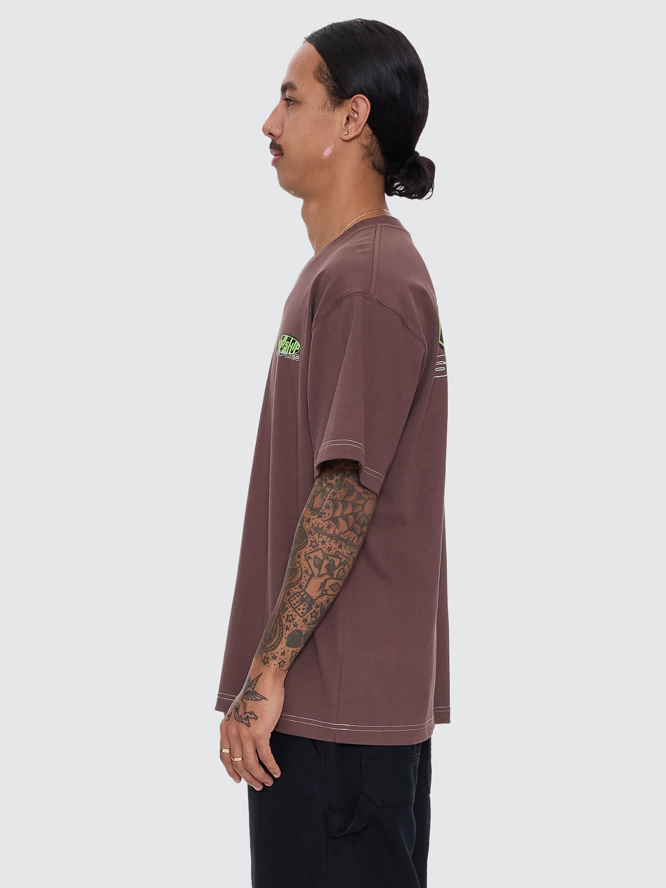 Funku Regular Fit Tee Dark Choc - Image 2