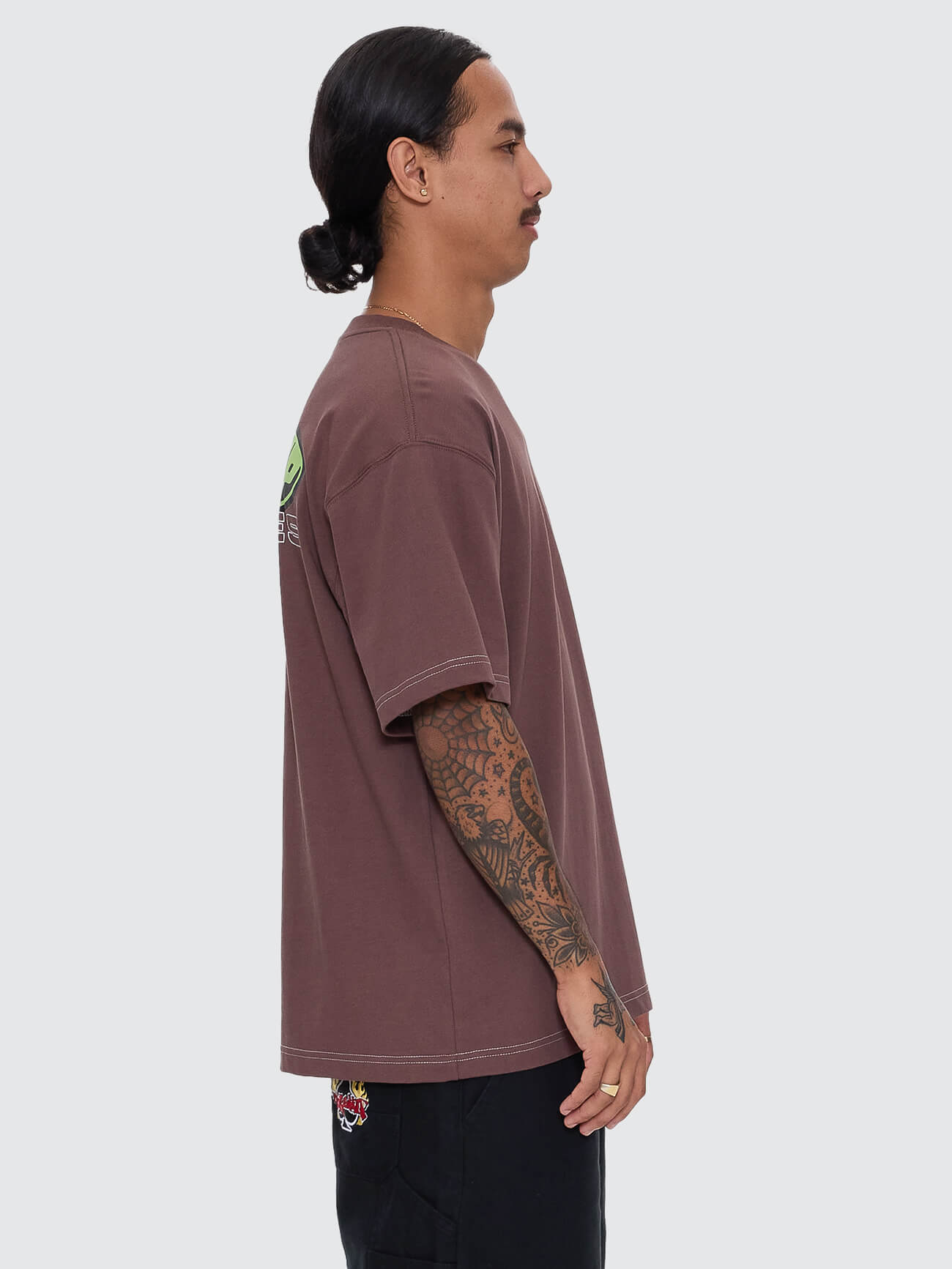Funku Regular Fit Tee Dark Choc - Image 4