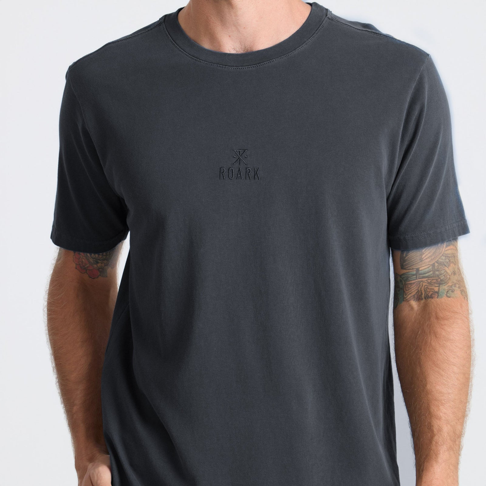 Mens Safecamp Embroidery Premium T Shirt Charcoal - Image 6