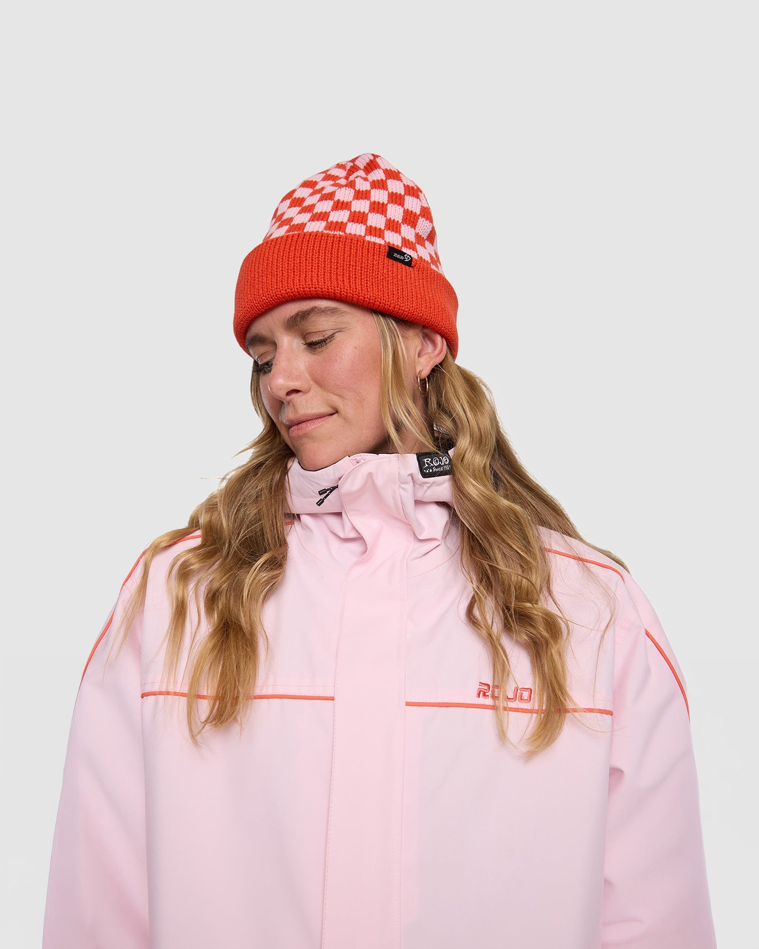 Womens Cosy Check Beanie