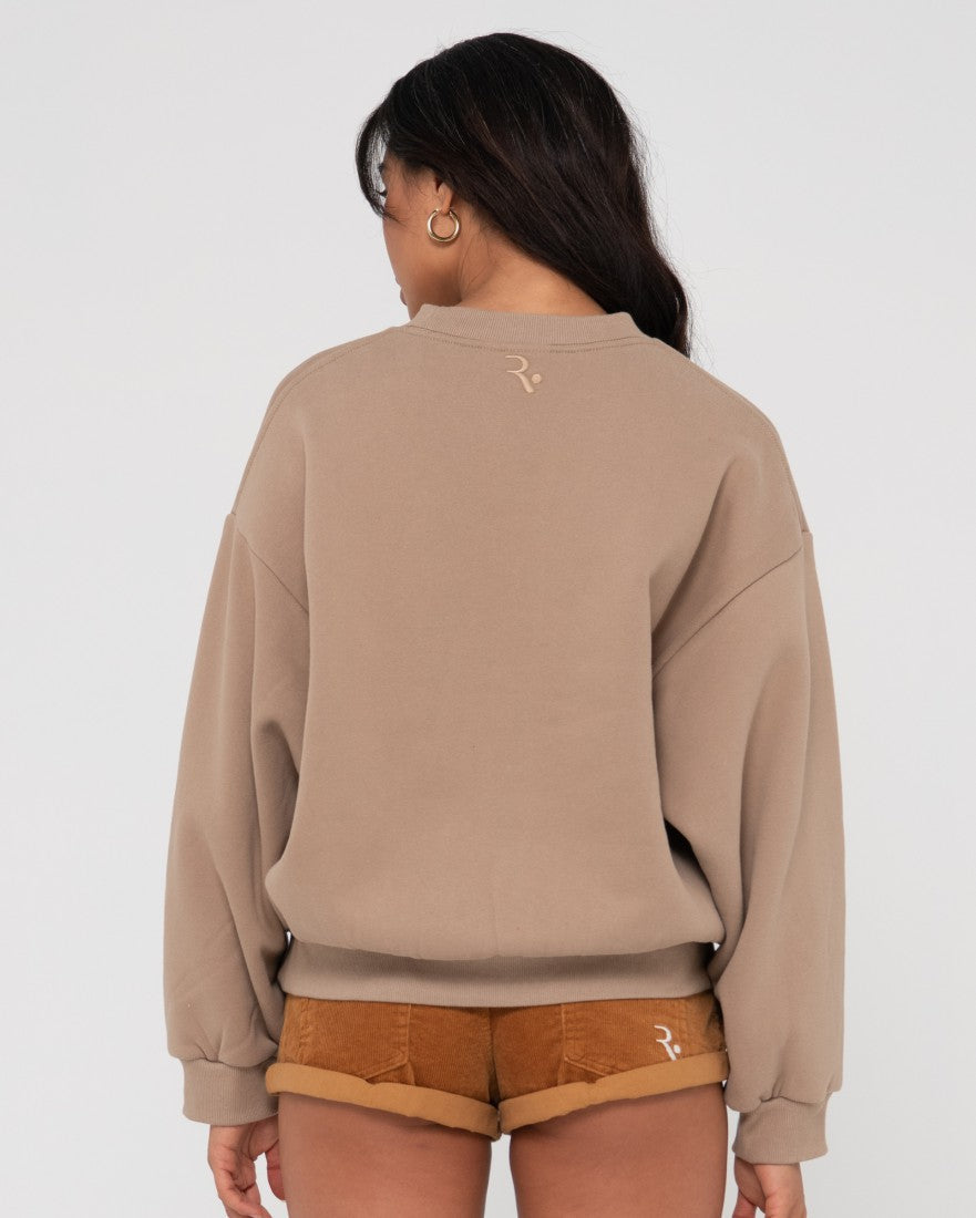 Rusty Signature Oversize Crew Fleece