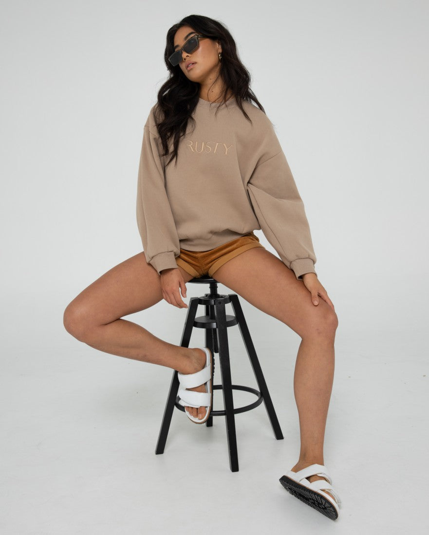 Rusty Signature Oversize Crew Fleece