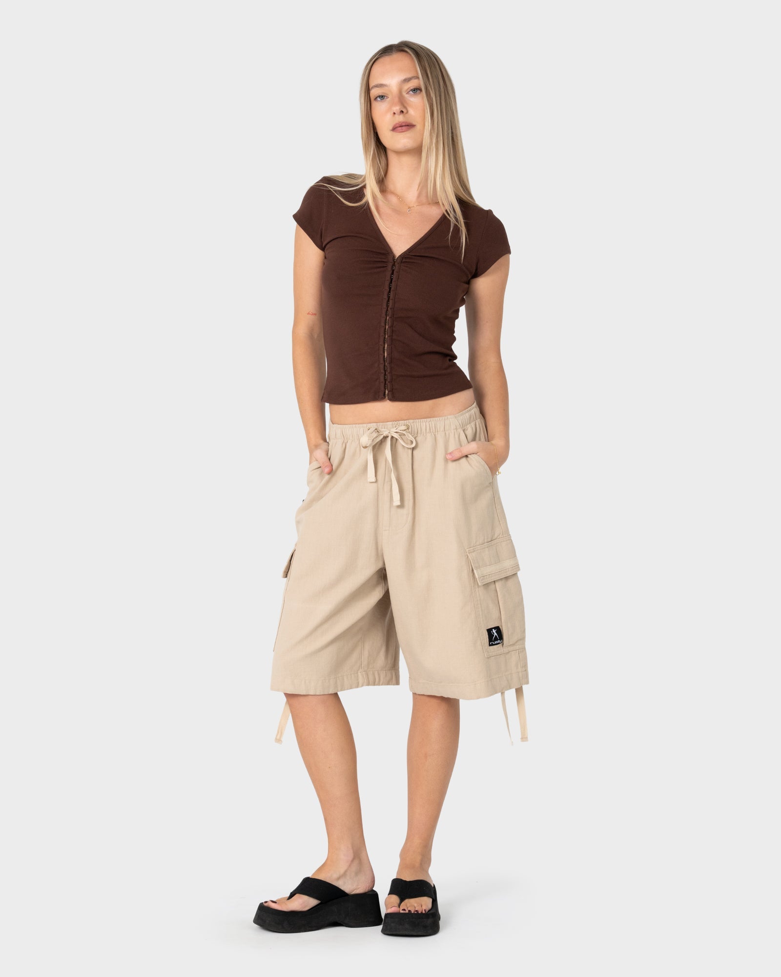 Womens River Walk Short Oatmeal - Image 1