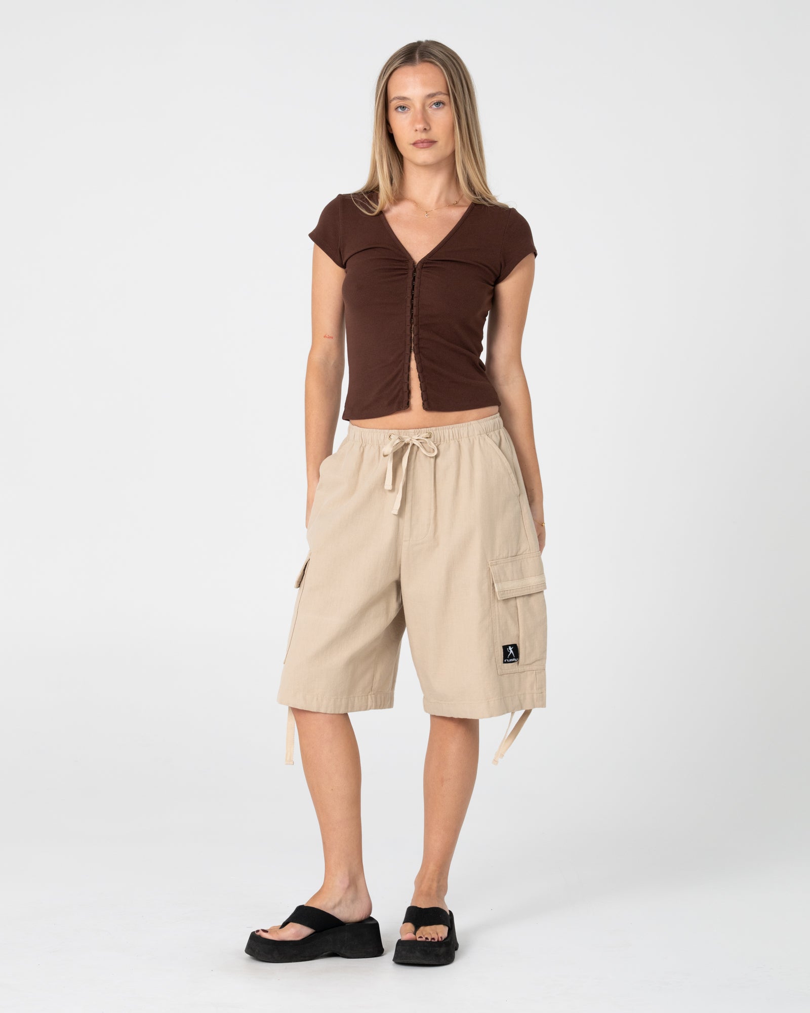 Womens River Walk Short Oatmeal - Image 5