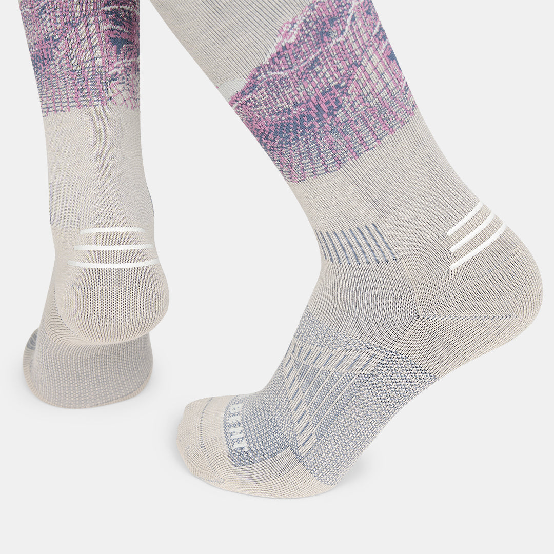 Elyse Saugstad Pro Series Zero Cushion Merino Snow Sock Silver Lining - Image 2