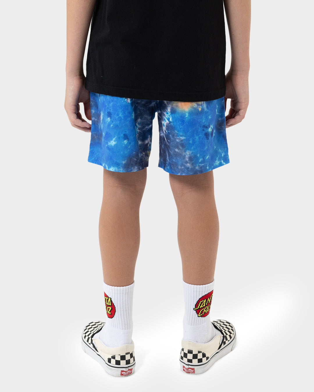 Kids Industrial Dot Mono Board Short Blue Tie Dye - Image 5