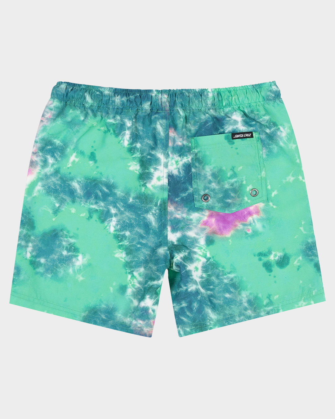 Kids Industrial Dot Mono Board Short Light Green Tie Dye - Image 7