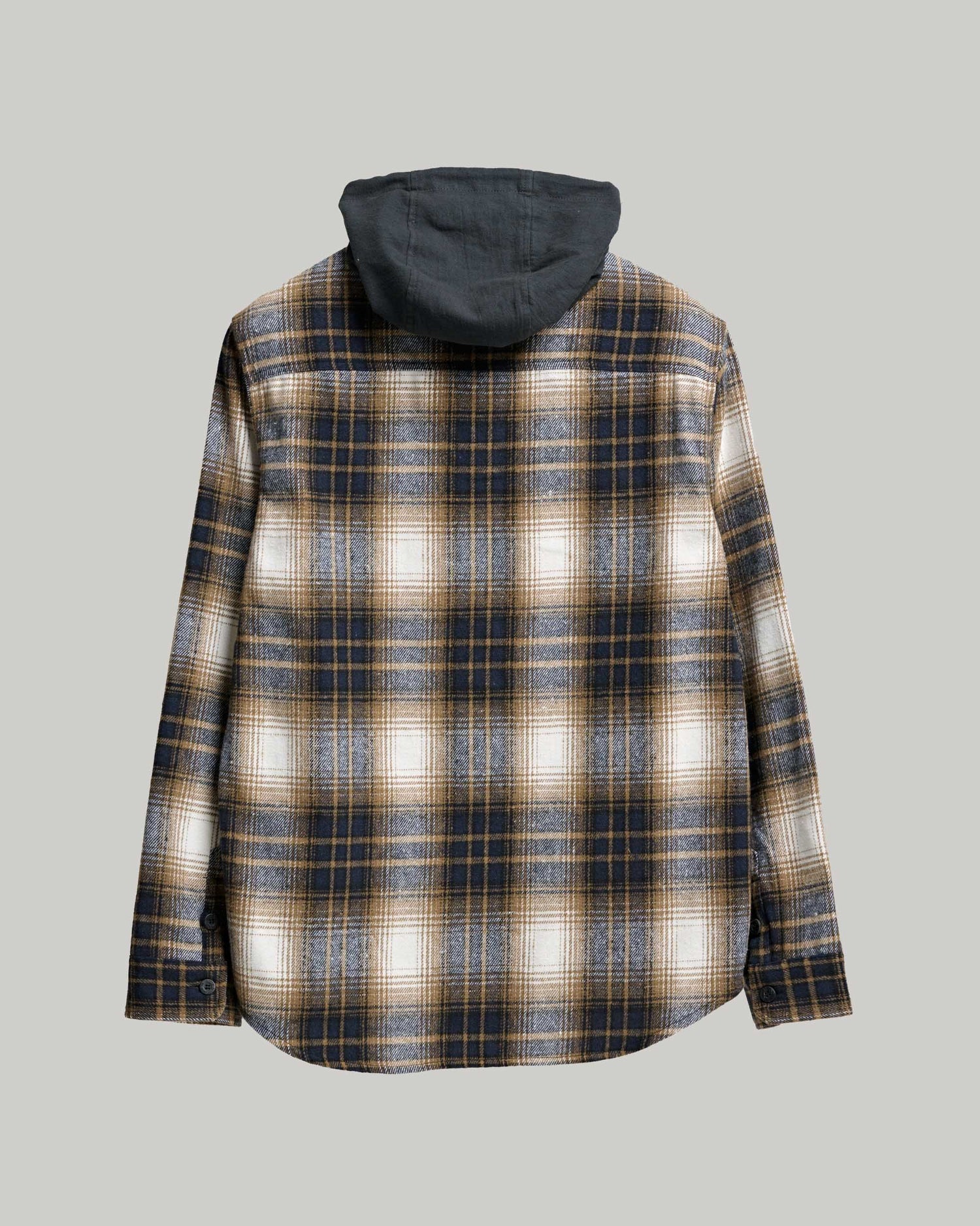 Check Flannel Hooded Shirt