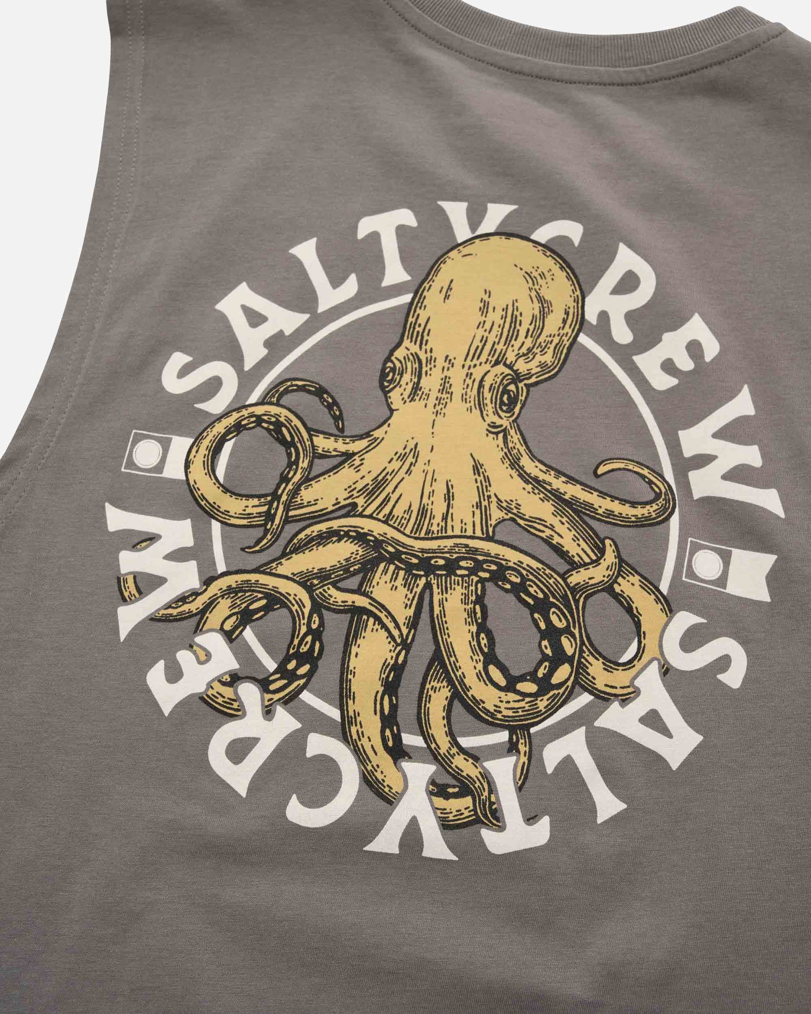 Mens Tentacles Muscle Tee Charcoal - Image 4