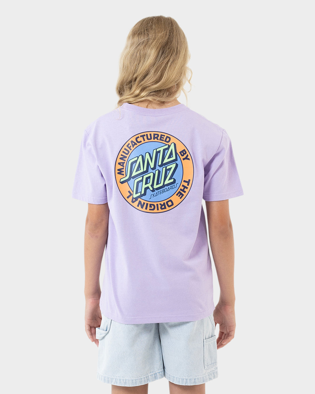 Kids MFG Retro Dot Reverse T Shirt Lavender - Image 5
