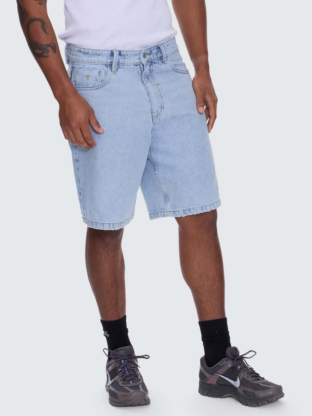 Mens Mid Slacker Relaxed Walk Short Serenity Blue - Image 5