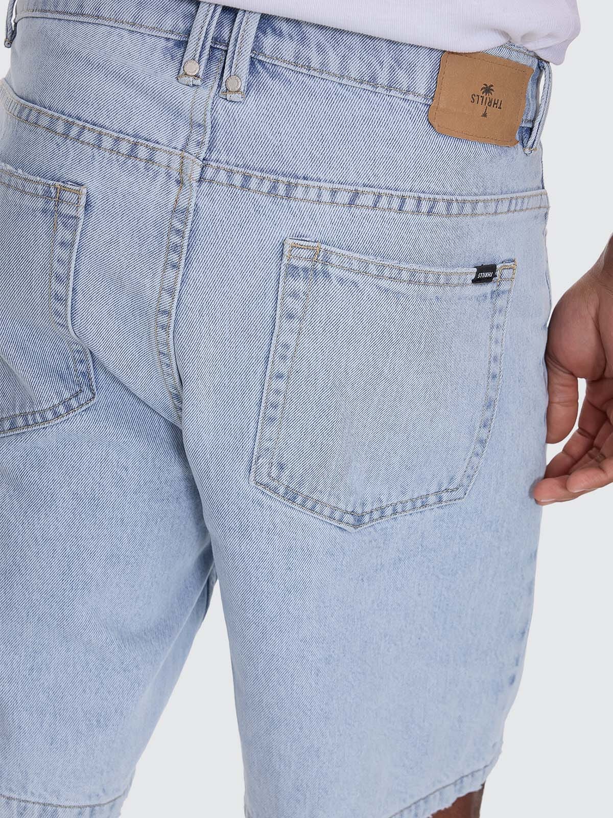 Mens Mid Slacker Relaxed Walk Short Serenity Blue - Image 4