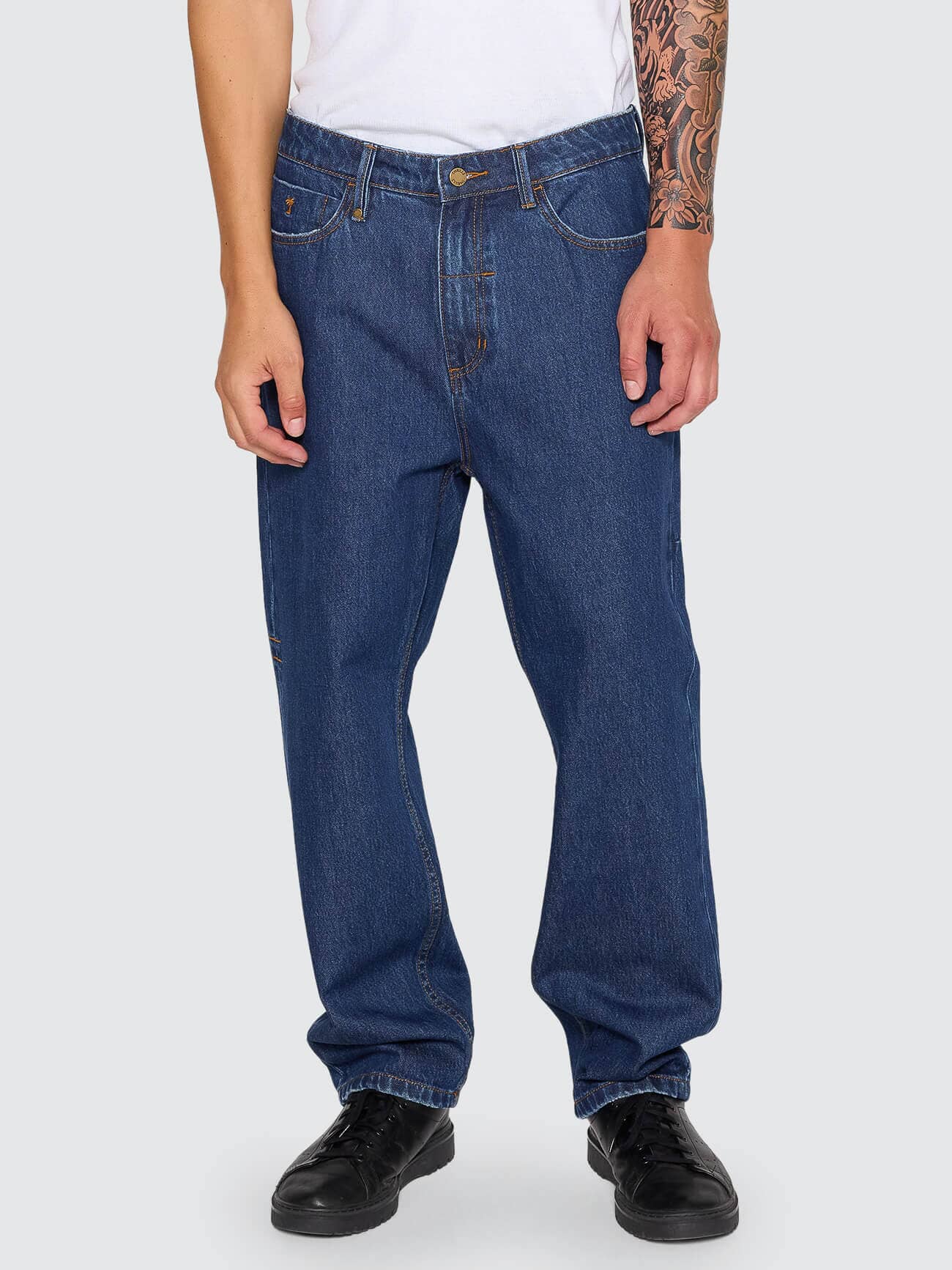 Mens Slacker Relaxed Denim Rinsed Ink - Image 1