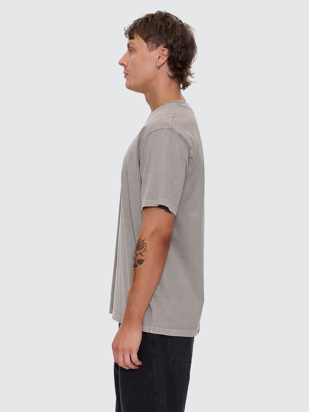 Mens Track Record Merch Fit T Shirt Fog - Image 4