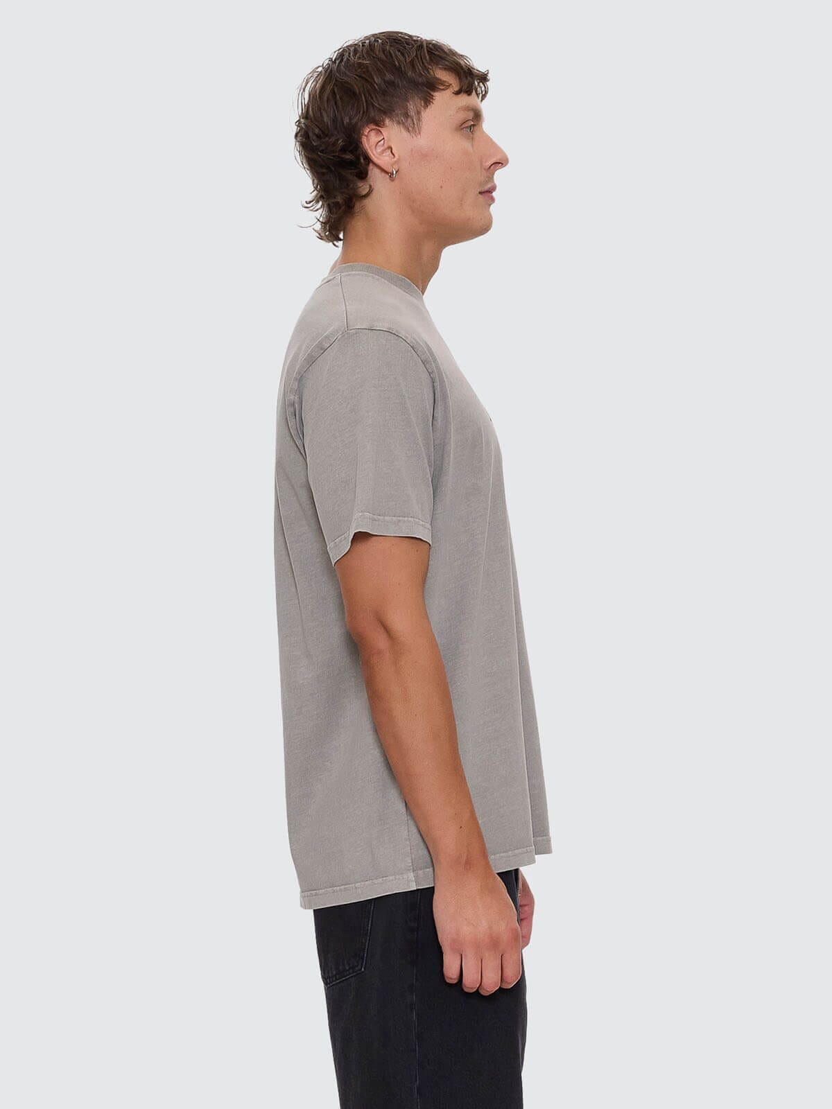 Mens Track Record Merch Fit T Shirt Fog - Image 6