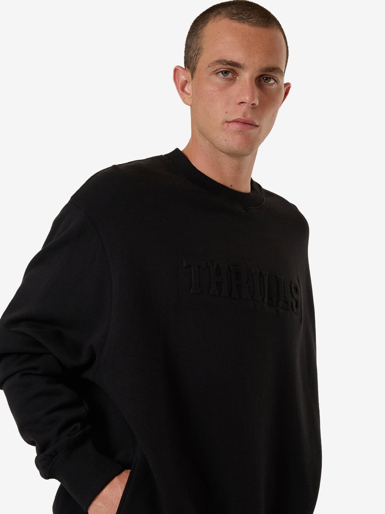 Roosevelt Emboss Oversize Crew Fleece