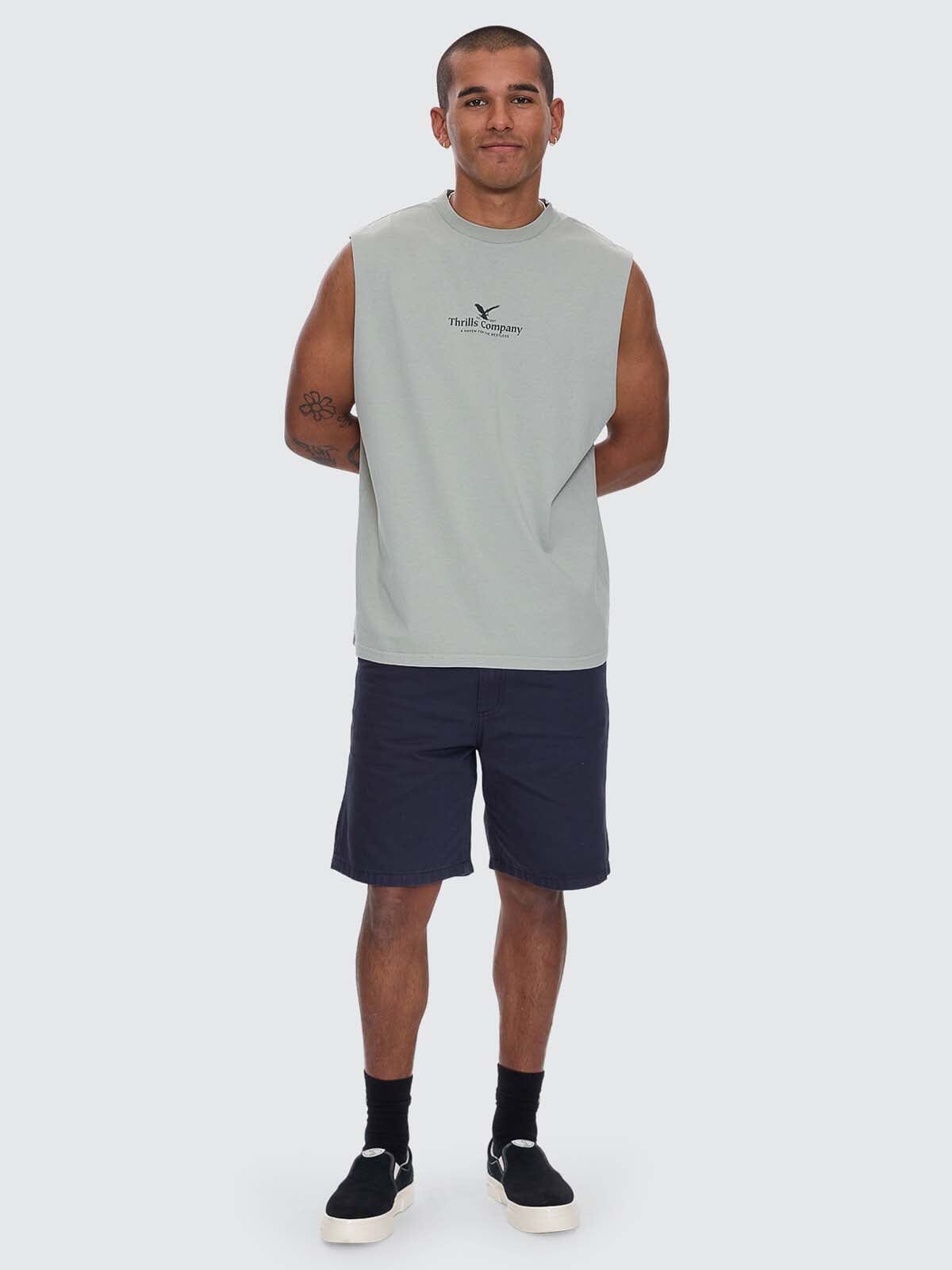 Mens A Haven For The Restless Merch Muscle Tee Dirty Sage - Image 6