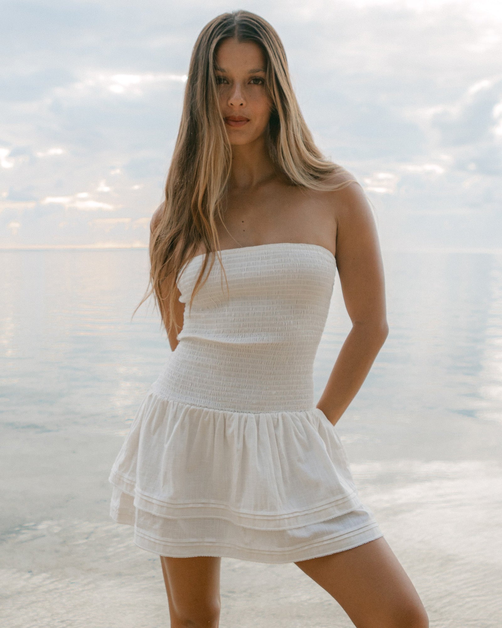 Womens By The Bay Mini Dress Salt Crystal - Image 1