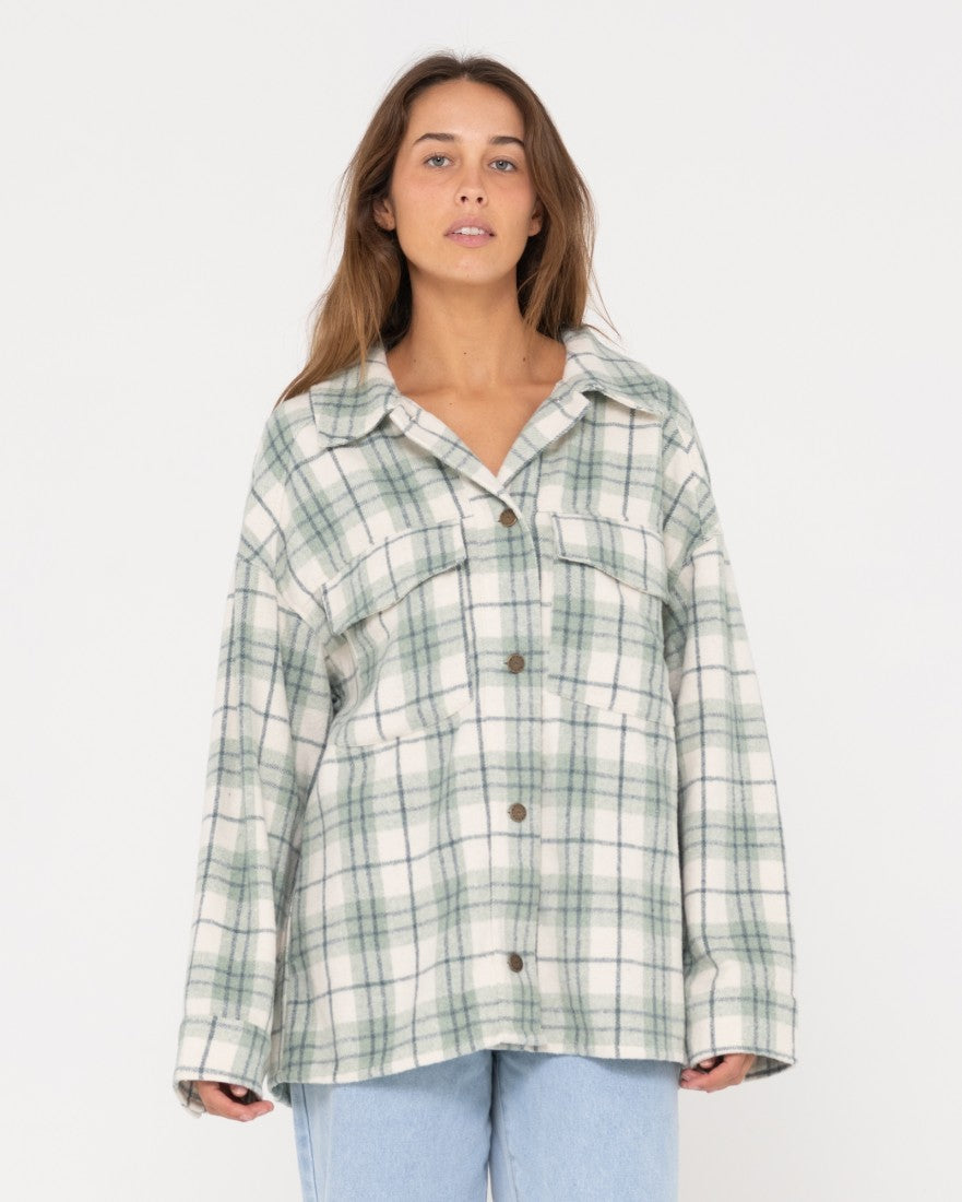 Stemming Oversized Plaid Shirt