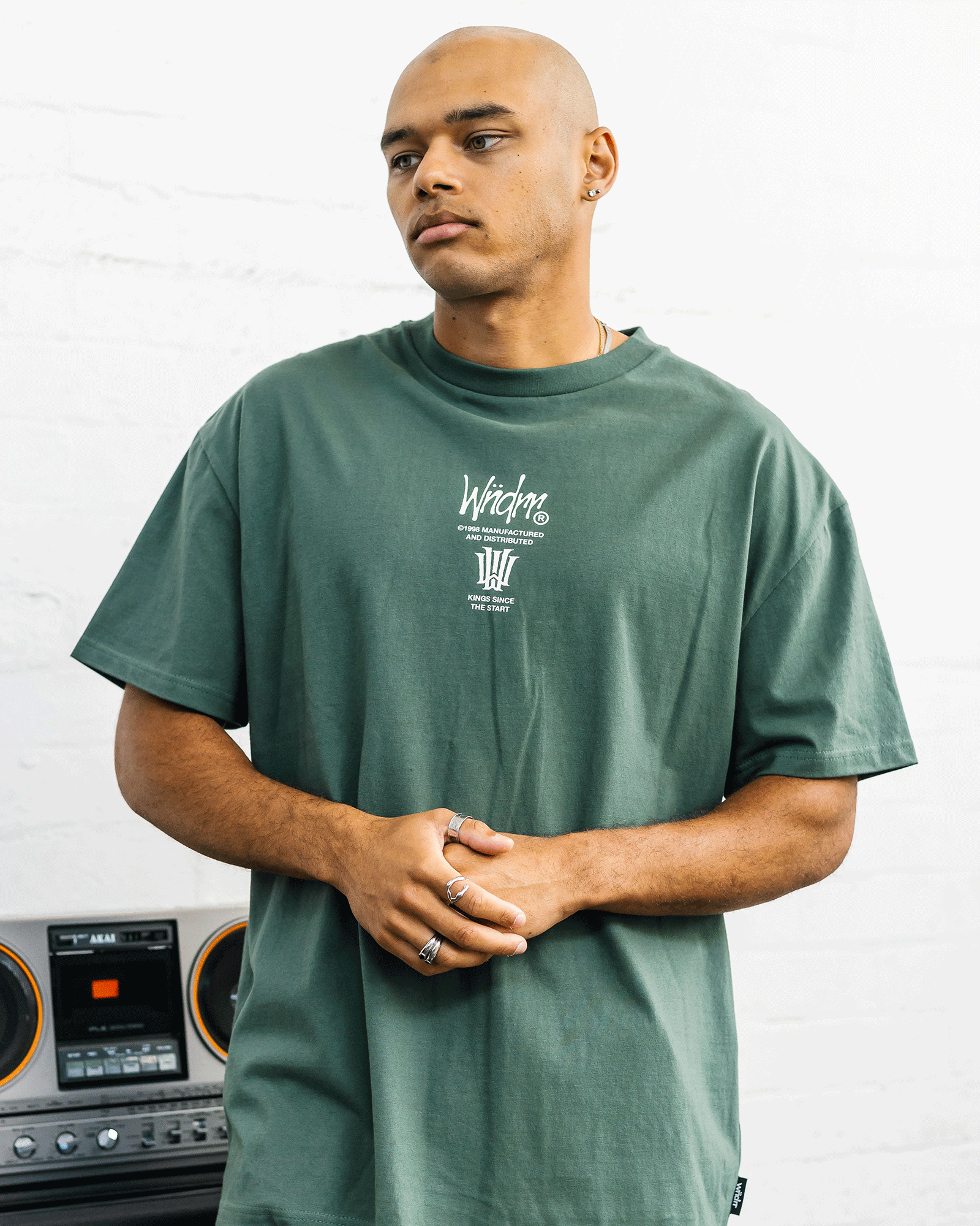 Noise Box Fit Tee - Dark Green