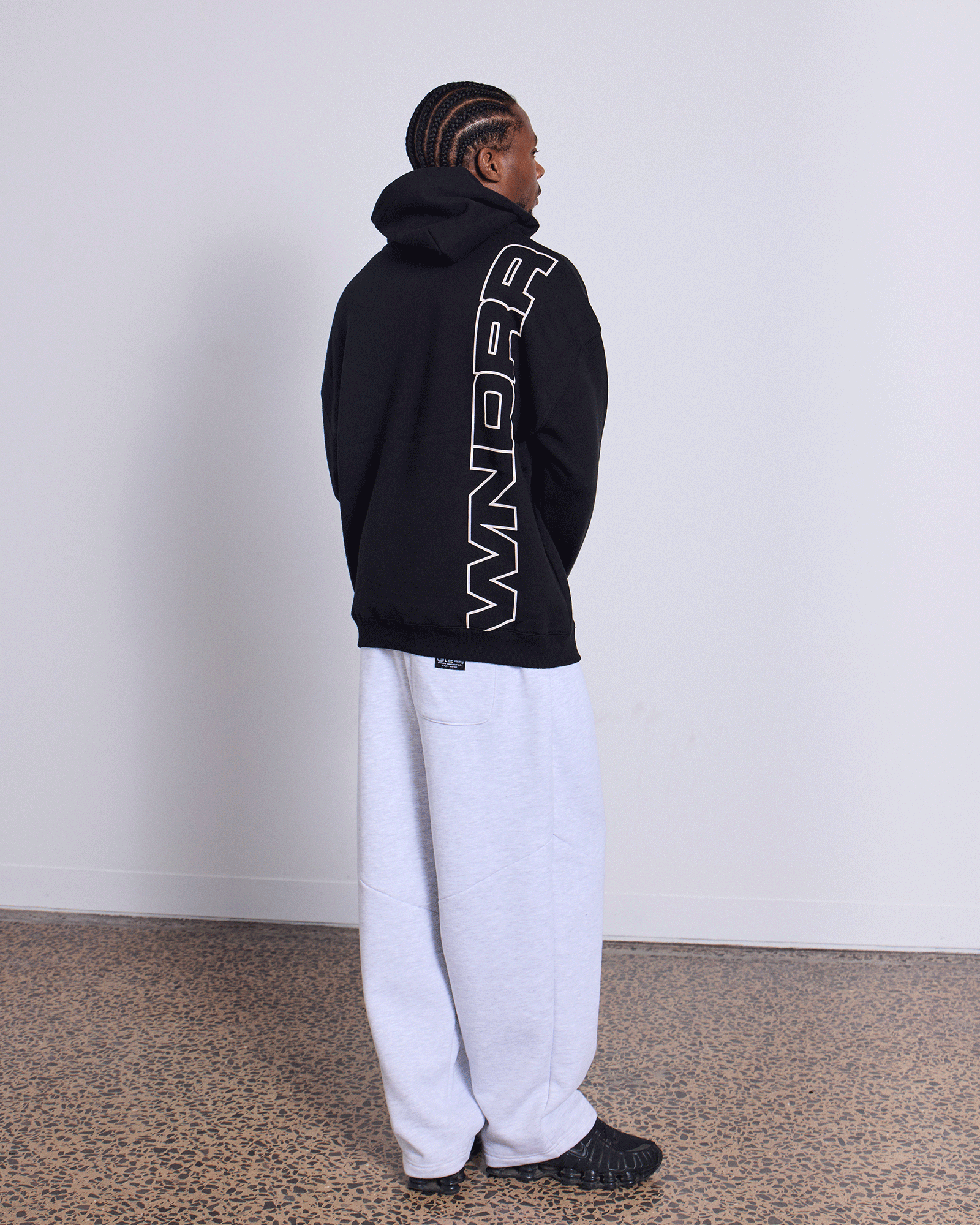 Mens Context Hood Sweater Black - Image 5